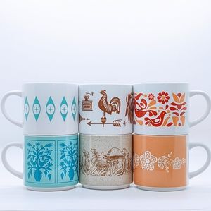 2/$30 Pyrex Inspired Stacking Mugs (hand-crafted)